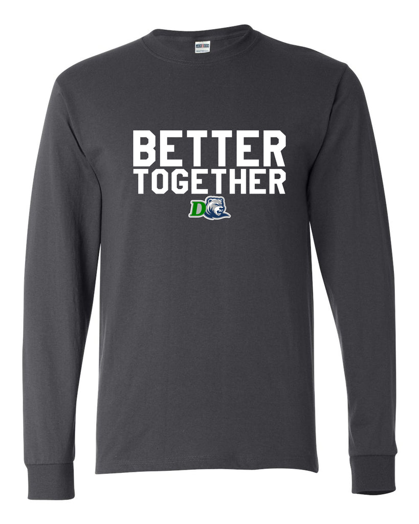 Drew Volleyball JERZEES - Dri-Power® 50/50 Long Sleeve T-Shirt w/ Better Together Design on Front.