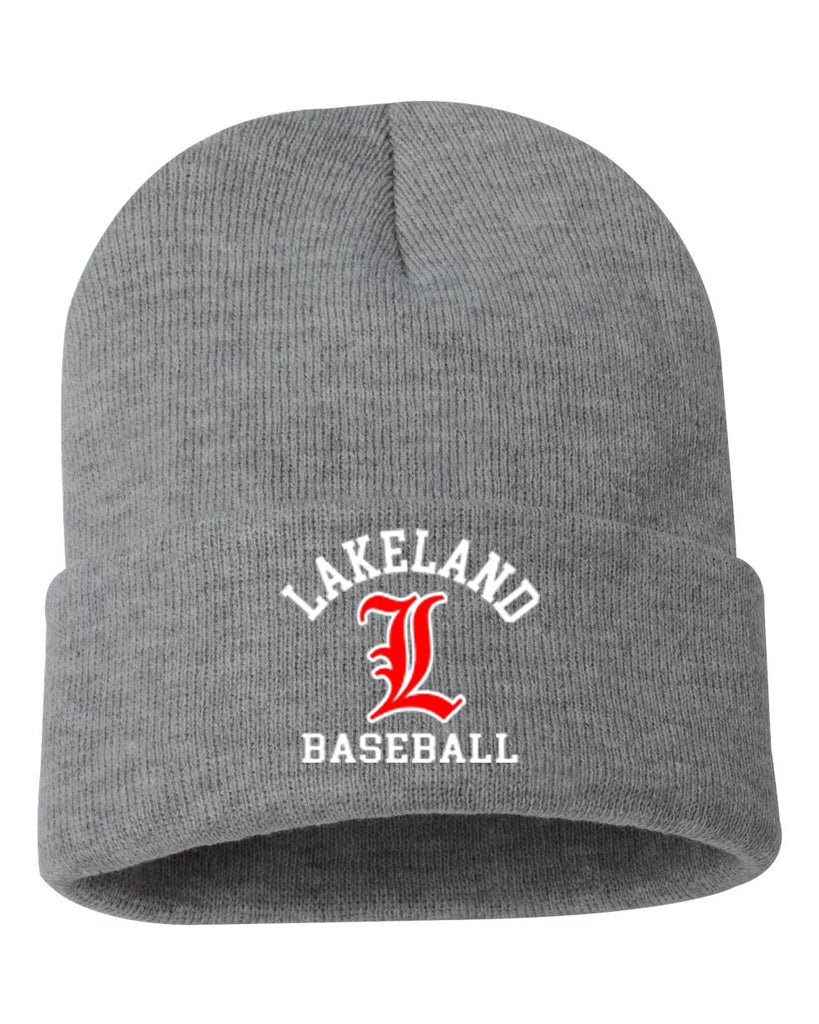 Lakeland Baseball Sportsman - 12" Solid Cuffed Beanie - SP12 w/ Lakeland Arc Design Embroidered on Left Chest