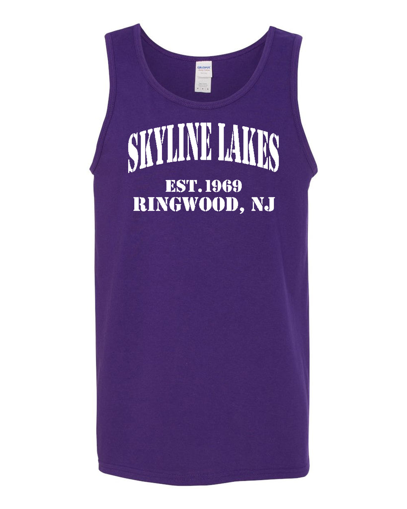 Skyline Lakes Heavy Cotton™ Tank Top - 5200 w/ Established Design on Front.