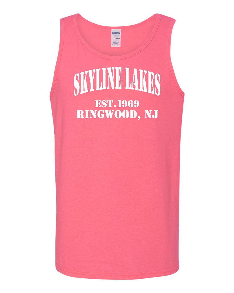 Skyline Lakes Heavy Cotton™ Tank Top - 5200 w/ Established Design on Front.