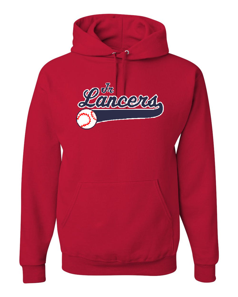 Jr. Lancers Baseball JERZEES - NuBlend® Hooded Sweatshirt - 996MR w/ JRL Logo on Front.