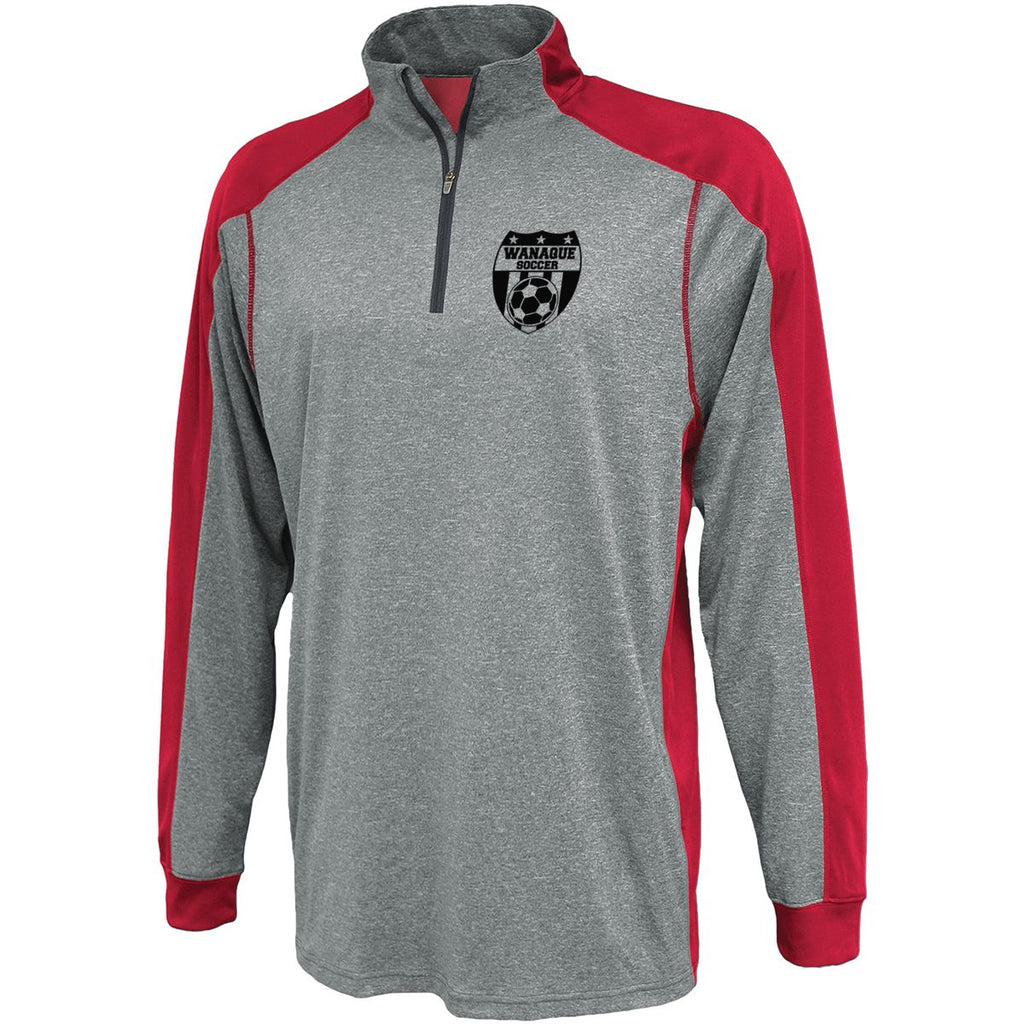 Wanaque Soccer Carbon Warmup Shirt w/ Small Wanaque Soccer Logo on Left Chest