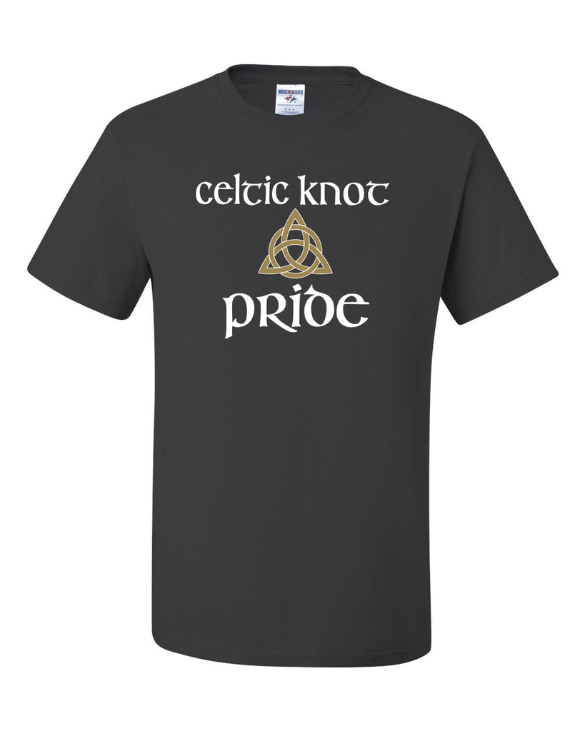 Celtic Knot Charcoal JERZEES - Dri-Power® 50/50 T-Shirt - 29MR w/ Full Color Celtic Pride Design on Front