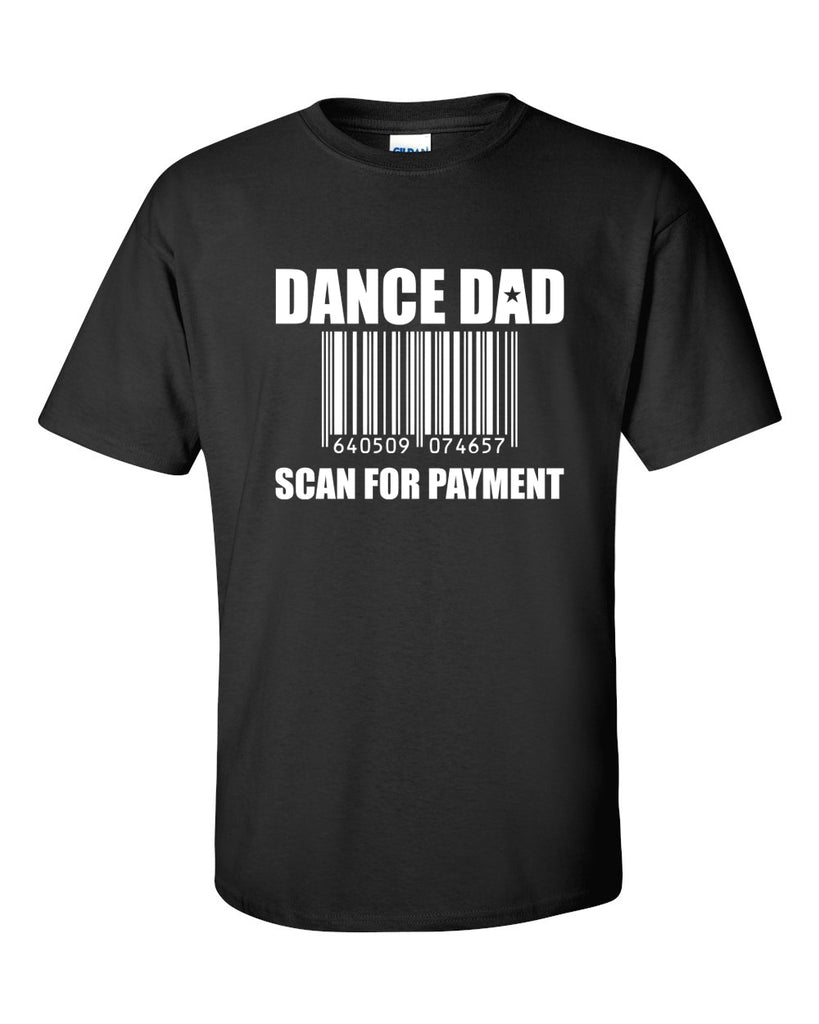 TDC - Black Short Sleeve Tee w/ Dance Dad Scan on Front.