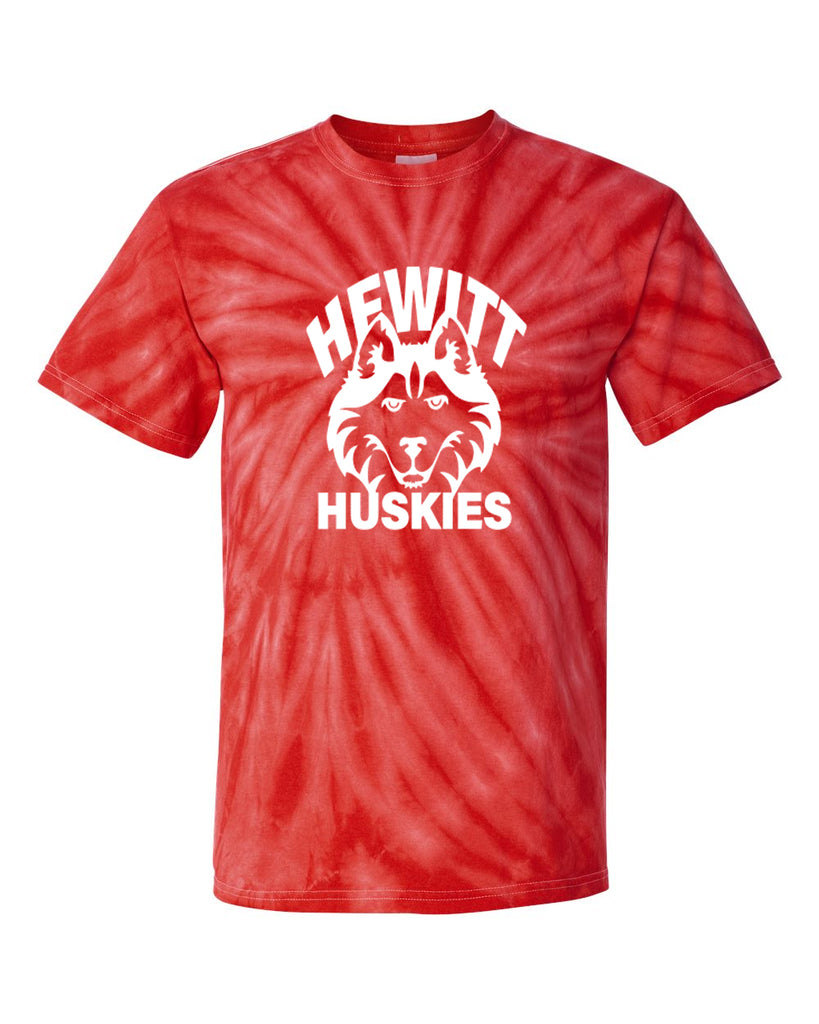 Hewitt Huskies Red Dyenomite - Cyclone Pinwheel Tie-Dyed T-Shirt - 200CY - LOGO 1