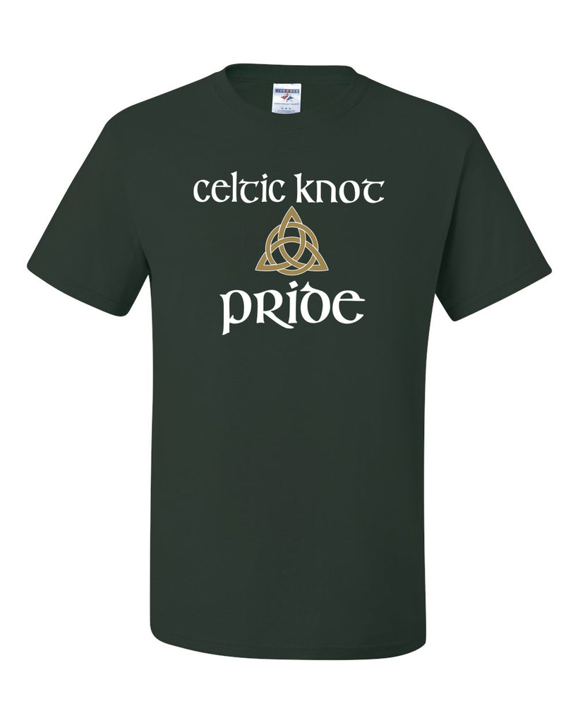 Celtic Knot Forest Green JERZEES - Dri-Power® 50/50 T-Shirt - 29MR w/ Full Color Celtic Pride Design on Front