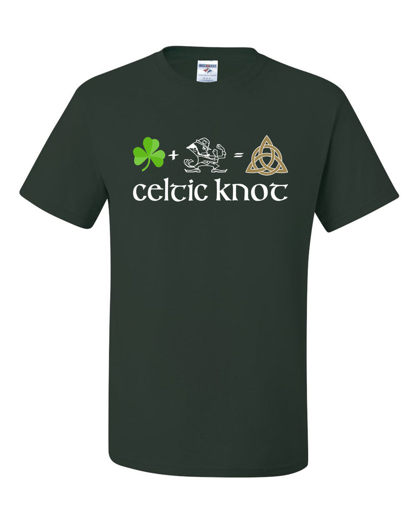 Celtic Knot Forest Green JERZEES - Dri-Power® 50/50 T-Shirt - 29MR w/ Full Color 323 Design on Front