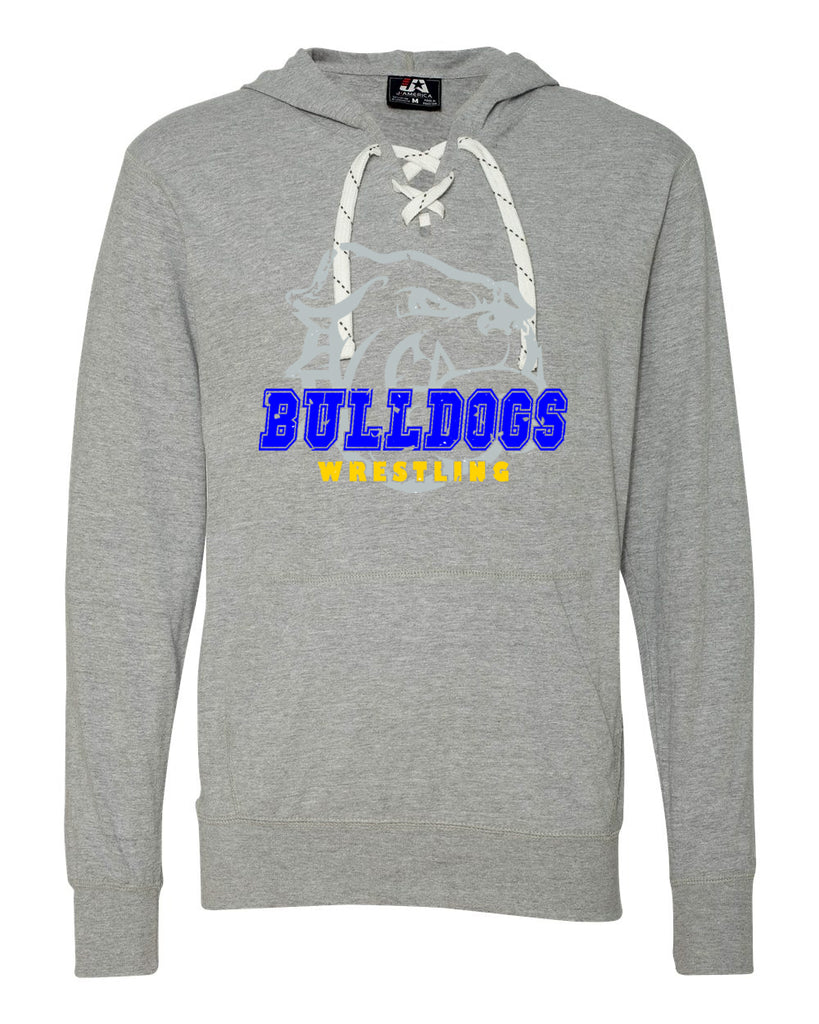 Butler Wrestling Oxford Gray Sport Lace Jersey Hood - 8231 w/ Large Front 3 Color Design