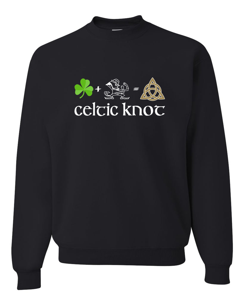 Celtic Knot Black JERZEES - NuBlend® Crewneck Sweatshirt - 562MR w/ Full Color 323 Design on Front