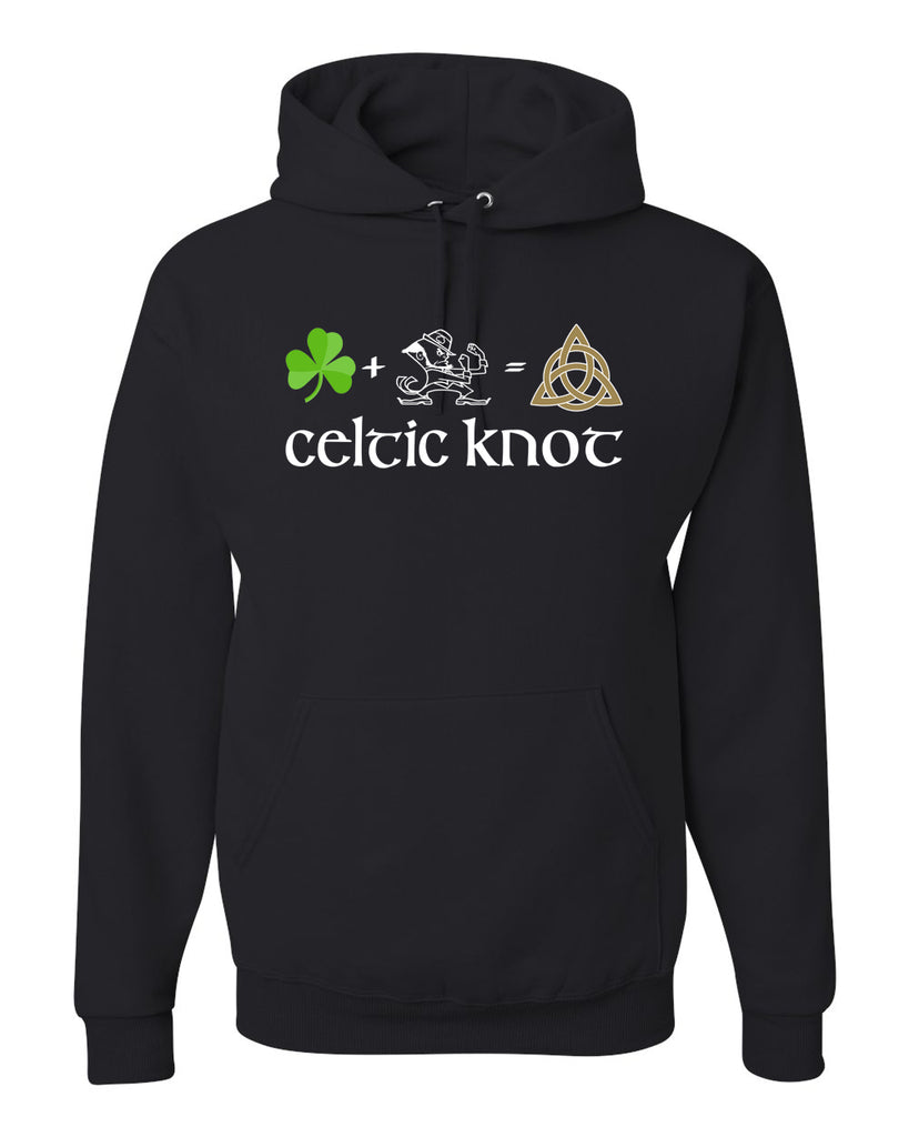 Celtic Knot Black JERZEES - NuBlend® Hooded Sweatshirt - 996MR w/ Full Color 323 Design on Front