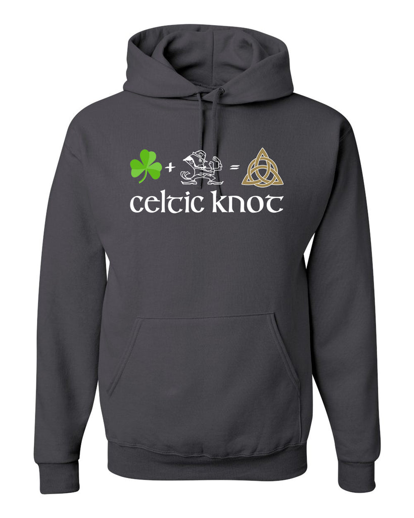 Celtic Knot Charcoal JERZEES - NuBlend® Hooded Sweatshirt - 996MR w/ Full Color 323 Design on Front