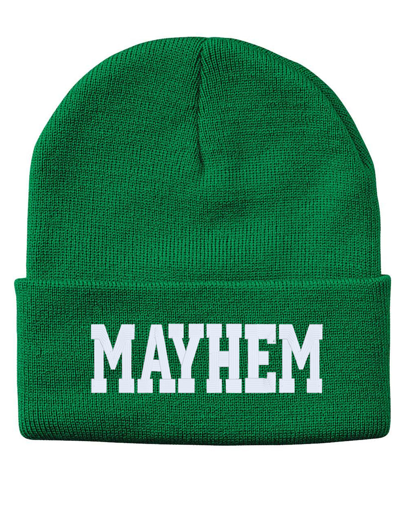 mayhem embroidered cuffed beanie hat