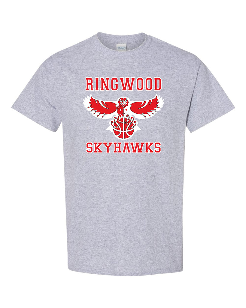 Ringwood Skyhawks Sport Gray Short Sleeve Tee w/ Skyhawks Logo on Front