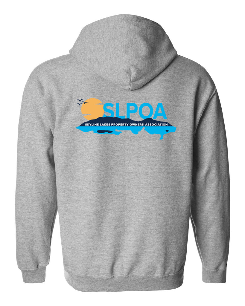 skyline lakes heavy blend™ full-zip hooded sweatshirt - 18600 w/ shield logo front & slpoa logo on back