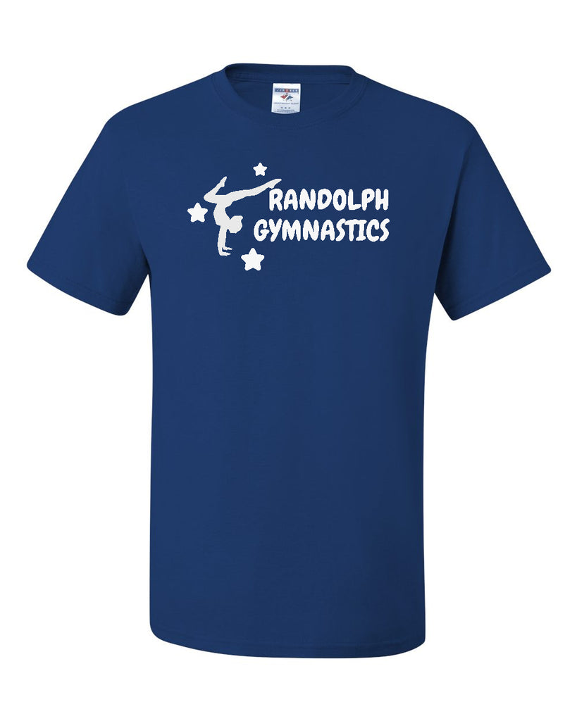 Randolph Gymnastics Short Sleeve Tee w/ Logo Design V1 on Front