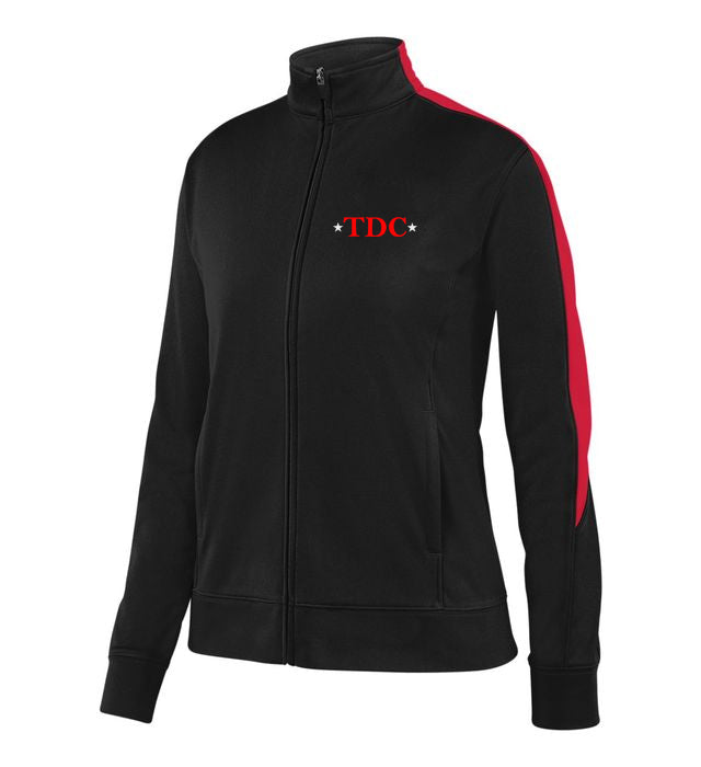 TDC - Black/Red Medalist Jacket 2.0 w/ TDC Top Hat on Back & TDC Logo Front Left Chest.