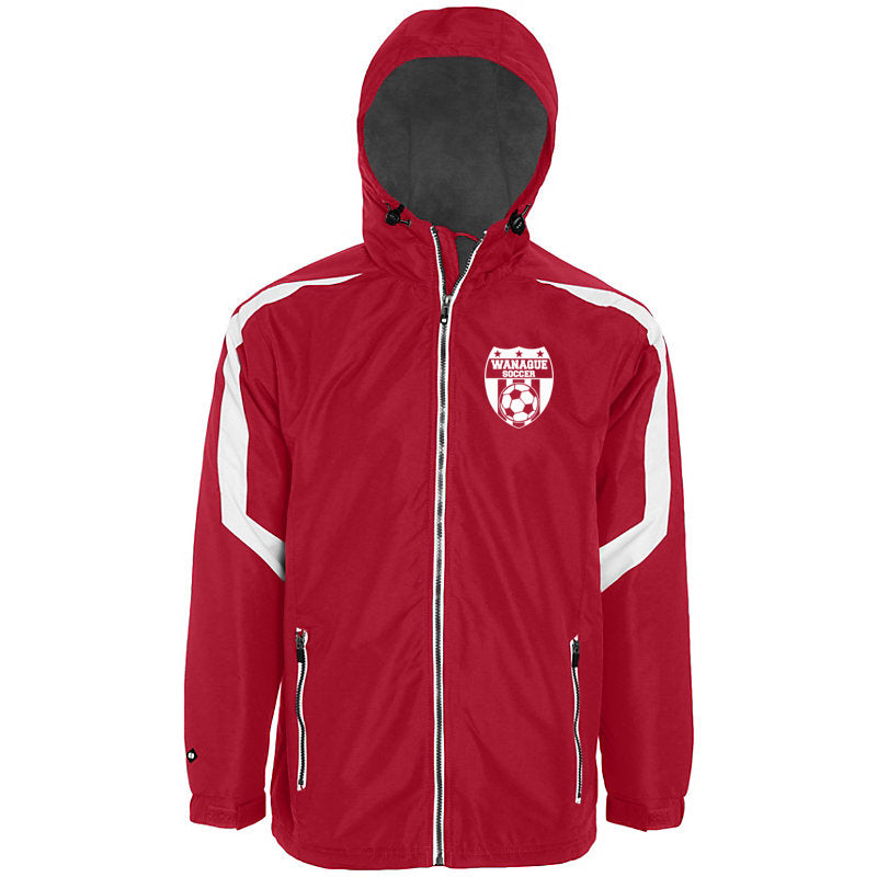 Wanaque Soccer Charger Jacket Full Zip w/ Small Wanaque Soccer Logo on Left Chest