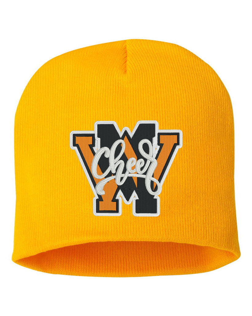 West Milford Cheerleading - Sportsman - 8" Beanie - SP08 w/ WM Cheer Design Embroidered on Front.