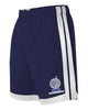 World Gymnastics Navy Alleson Athletic - Single Ply Basketball Shorts - 538P w/ Stack Design on Left Leg