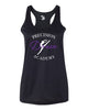 Precision Dance B-Core Racerback Tank Top - 4166 w/ White & Purple Design on Front.