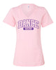 Precision Dance BC - Women’s Relaxed Jersey V-Neck Tee - 6405 w/ Purple DANCE MOM Design on Front.