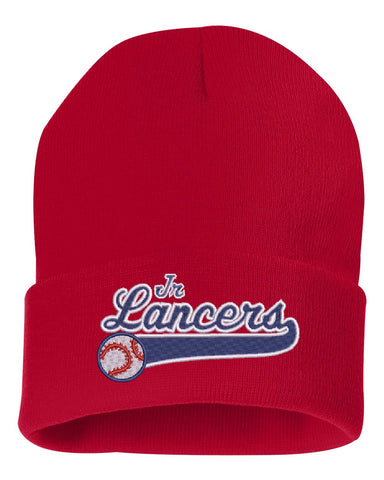 Jr. Lancers Baseball Badger - Red - Reverse Ombre T-Shirt - 4209 w/ JRL Logo on Front.