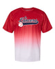 Jr. Lancers Baseball Badger - Red - Reverse Ombre T-Shirt - 4209 w/ JRL Logo on Front.