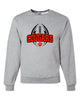 Hazleton Area Cougars - Sport Gray JERZEES - NuBlend® Crewneck Sweatshirt - 562MR w/ Cougars Football 310 Design on Front.