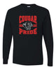 Hazleton Area Cougars - Black JERZEES - Dri-Power® Long Sleeve 50/50 T-Shirt - 29LSR w/ Cougar Pride Design on Front.