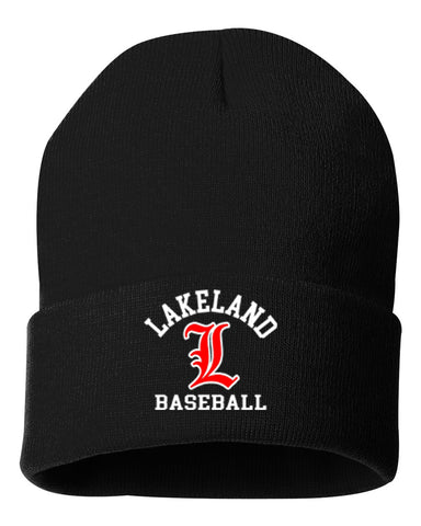 Lakeland Baseball Charcoal & White Badger - B-Core Hook T-Shirt - 4144 w/ LLBB Stack L Design on Front