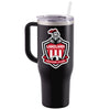 Lakeland Jr Soccer Club Matte Black SAC 40 Oz Tumbler with Handle w/ LLJSC Logo Design on Front