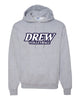 Drew Volleyball JERZEES - NuBlend® Hooded Sweatshirt - 996MR w/ White & Navy V1 Design on Front.