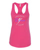 Precision Dance NL Women's Ideal Racerback Tank - 1533 w/ White & Purple Design on Front.