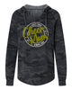 RTCC -  ITC Women’s Lightweight Black Camo California Wave Wash Hooded Sweatshirt - PRM2500 w/ Cheer Mom 507 Design on Front