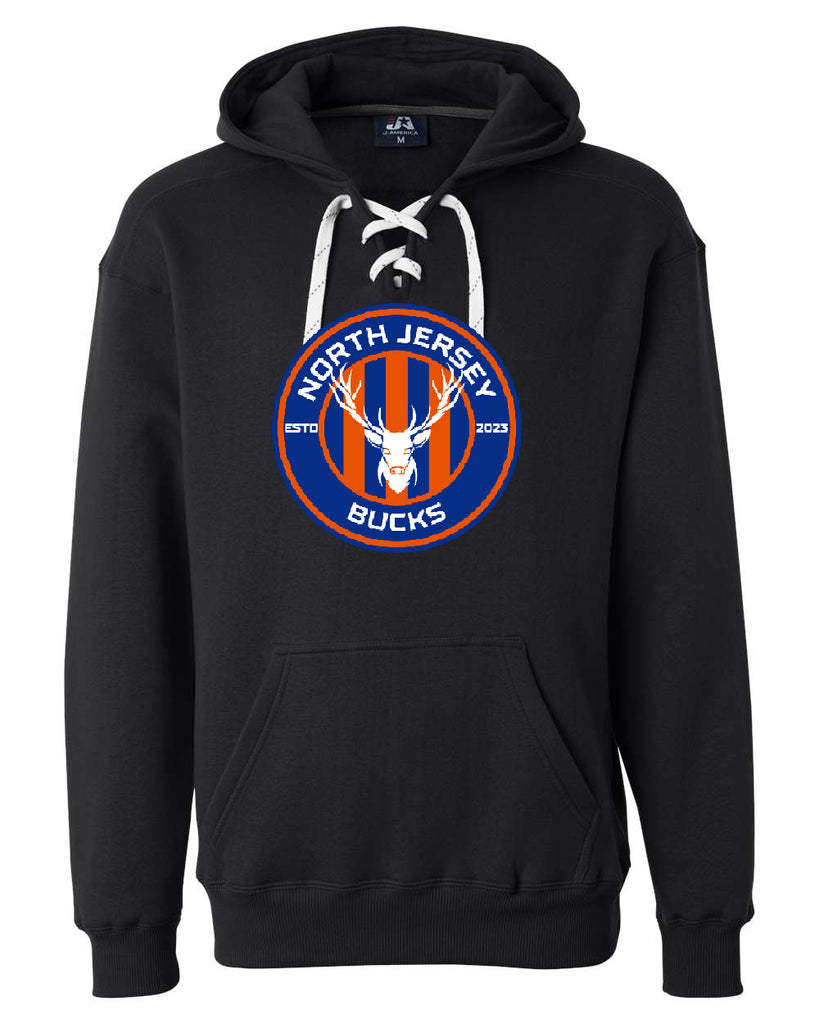 NJ Bucks JA - Sport Lace Hooded Sweatshirt - 8830 w/ NJB Circle Logo on Front