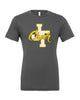 Jefferson Cheer Asphalt BC Jersey Tee - 3001 w/ JT Cheer Design on Front.