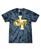 Jefferson Cheer Navy Colortone - Spider Tie-Dyed T-Shirt - 1000 w/ JT Cheer Design on Front.