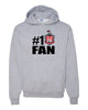 Lakeland Jr Soccer Club - Sport Gray JERZEES - NuBlend® Hooded Sweatshirt - 996MR w/ Number One Fan Design on Front.