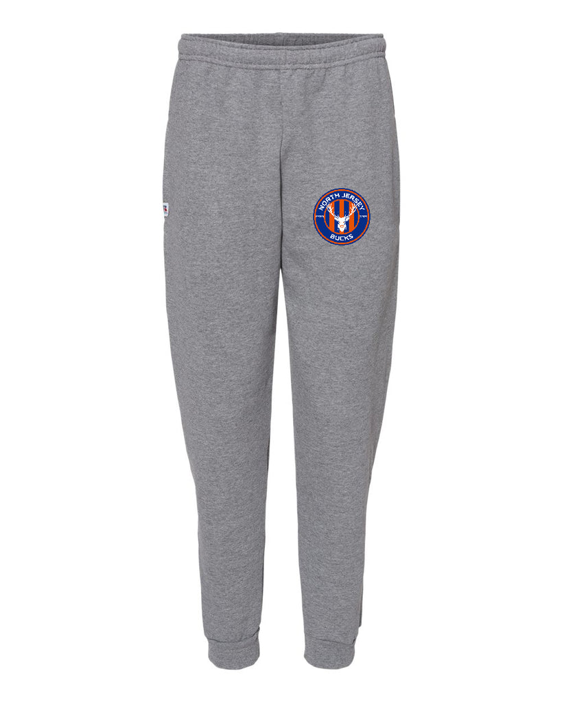 NJ Bucks Russell Athletic - Dri Power® 50/50 Fleece Joggers - 20JHBM w/ NJB Circle Logo on Front HIP