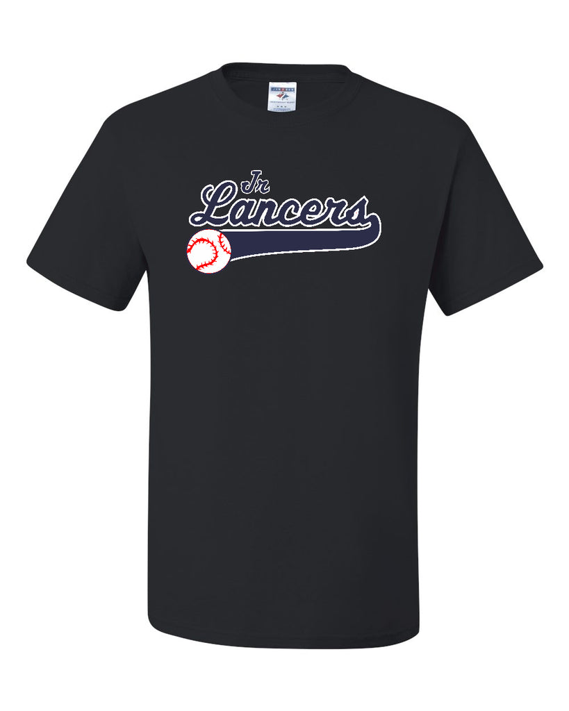 Jr. Lancers Baseball JERZEES - Dri-Power® 50/50 T-Shirt - 29MR w/ JRL Logo on Front.