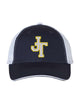 Jefferson Cheer Navy/White VC Sandwich Trucker Cap - S102 w/ JT Design Embroidered on Front.