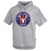 NJ Bucks PS fleece short sleeve hoodie 8220 w/ NJB Round Logo on Front