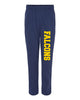 Jefferson Cheer Navy Sponge Fleece Straight Leg Sweatpants - 3725 w/ Falcons Down Leg