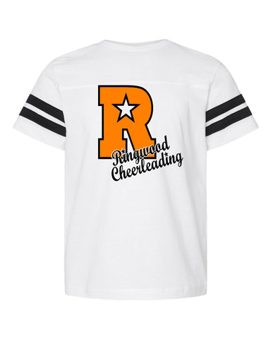 Ringwood Rattlers Black JERZEES - NuBlend® Crewneck Sweatshirt - 562MR w/ 2 Color CHEERLEADING Design on Front