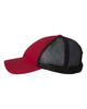 hewitt huskies sportsman - red/black sportsman - contrast-stitch mesh-back cap - 3100 - w/ logo embroidered on front.