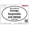 average responsible gun owner v1 oval full color printed vinyl decal window sticker