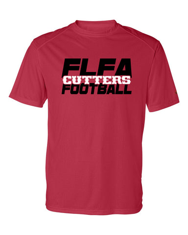 FLFA Black JERZEES - Dri-Power® 50/50 T-Shirt - 29MR w/ Cutters CHEER/FOOTBALL Pirate on Front