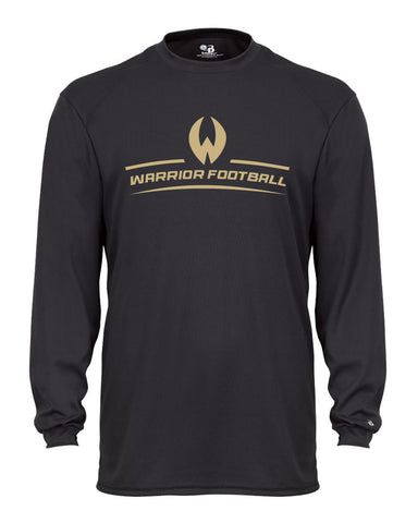 Wanaque Warriors Football CD100 Tie-Dye Adult 5.4 oz., 100% Cotton T-Shirt w/ Vegas Gold Once A Warrior Design Front