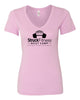 struck fitness next level - women's ideal v-neck tee - 1540 - w/ black out logo
