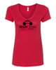 struck fitness next level - women's ideal v-neck tee - 1540 - w/ black out logo